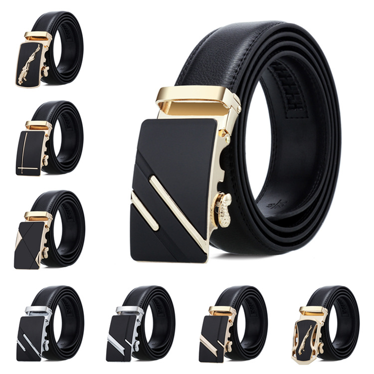 dandali leather men's leather belt casual men's comfort click belt business soft cowhide pant belt factory direct sales full figure