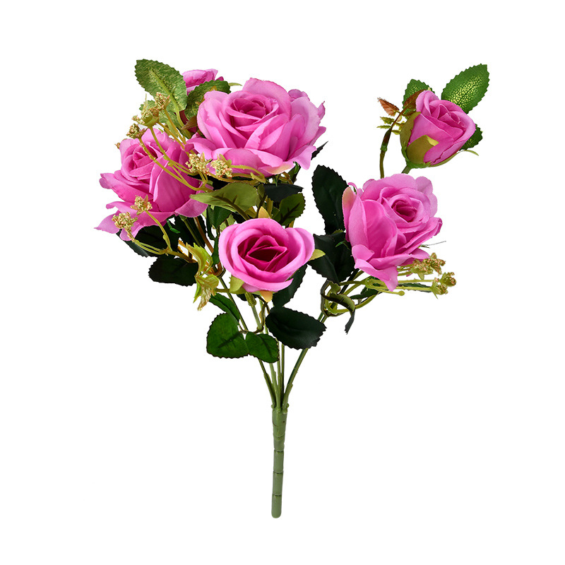 spot new products wholesale simulation 7 green tokyo roses single bunch fake flower silk flower wedding ceremony home decoration Item Picture
