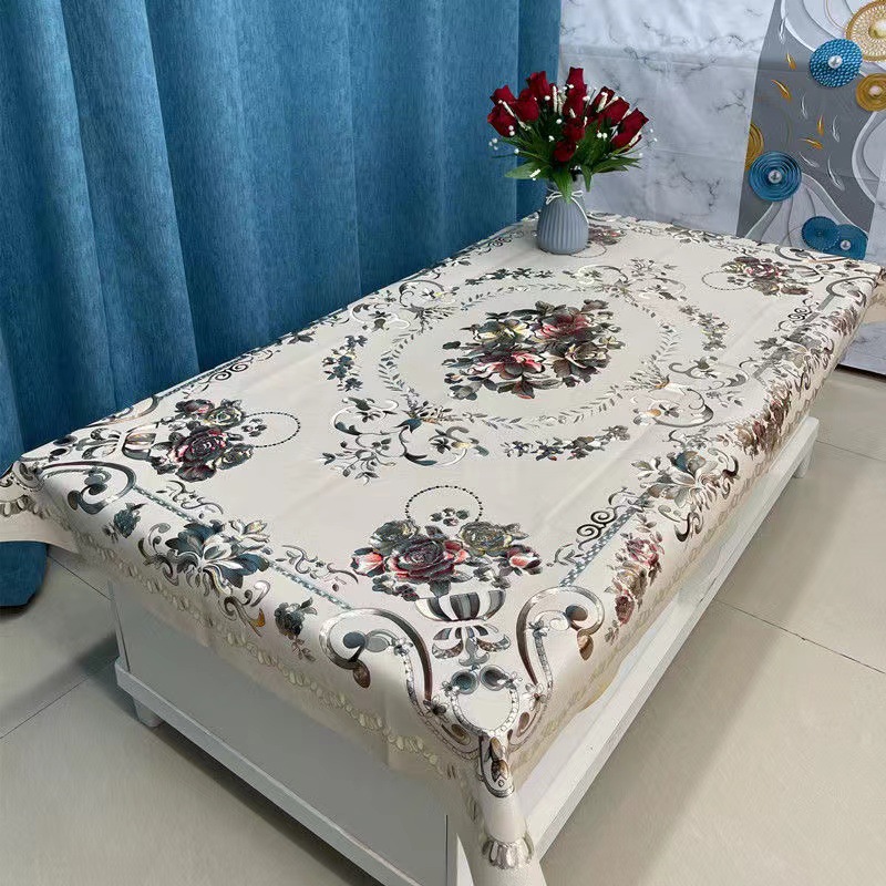 e-commerce generation coffee table tablecloth factory wholesale gilding tablecloth waterproof oil-proof table cloth lace pvc round tablecloth Application Scenario