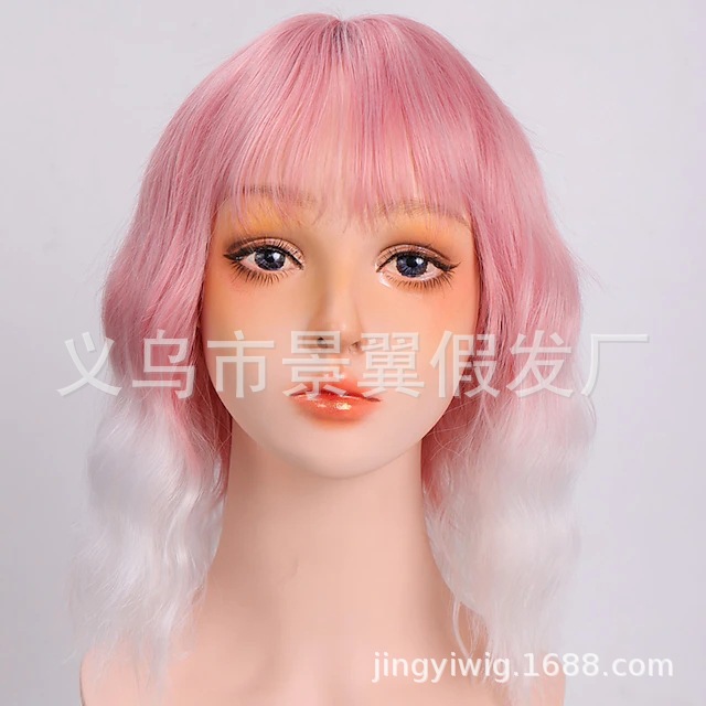 cross-border new arrival wig european and american women chemical fiber hair high-temperature fiber short twist braid short curly hair wig curly wave wigs full figure