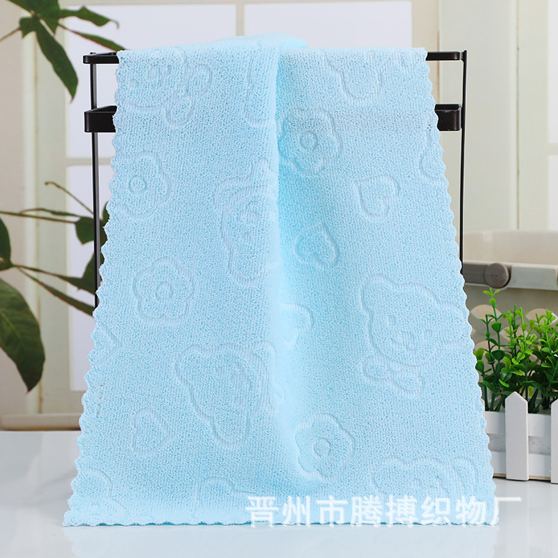 towel 35g colorful bear embossed towel fine fiber bath towel gift household cleaning colorful towel full figure