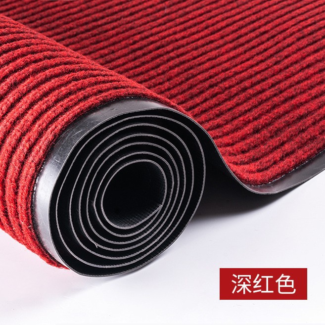 double stripe carpet cutting door corridor aisle pvc doormat household dust removal floor mat hotel absorbent floor mat Specification drawing
