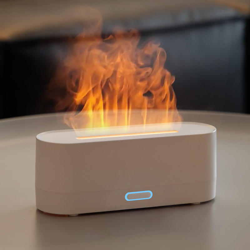 new cross-border desktop colorful simulation flame aroma diffuser household hotel usb air humidifier aroma diffuser details Picture