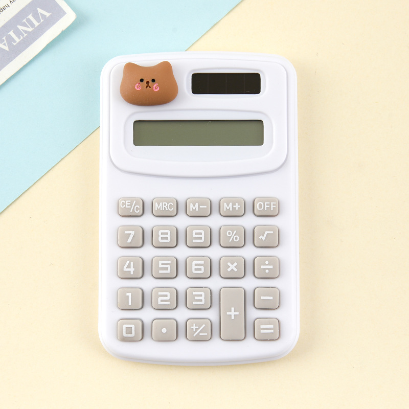 cartoon cute calculator fashion mini-portable small calculator portable office elementary school student computer full figure