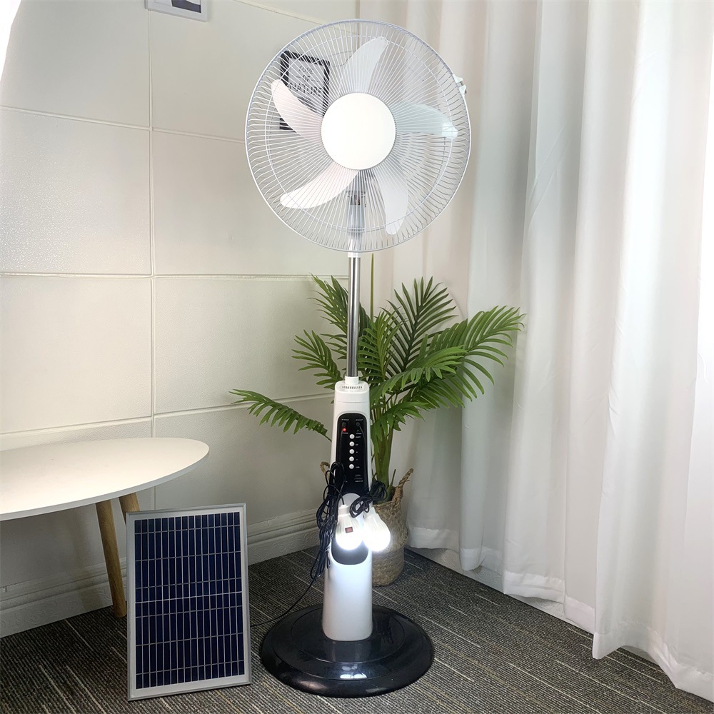 foreign trade special offer rechargeable floor fan standing electric fan large capacity battery with lighting acdc fan rechargeable fan full figure