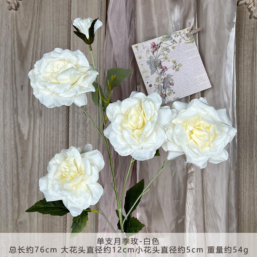 single chinese rose rose simulation fake flower silk flower wedding hall flower row road lead flower arrangement home decor floriculture details Picture