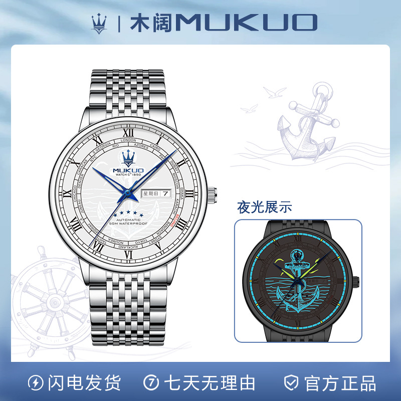 mukuo great wall wanli js steel watch tik tok live stream cloud warehouse popular foreign trade fake mechanical men's watch Application Scenario