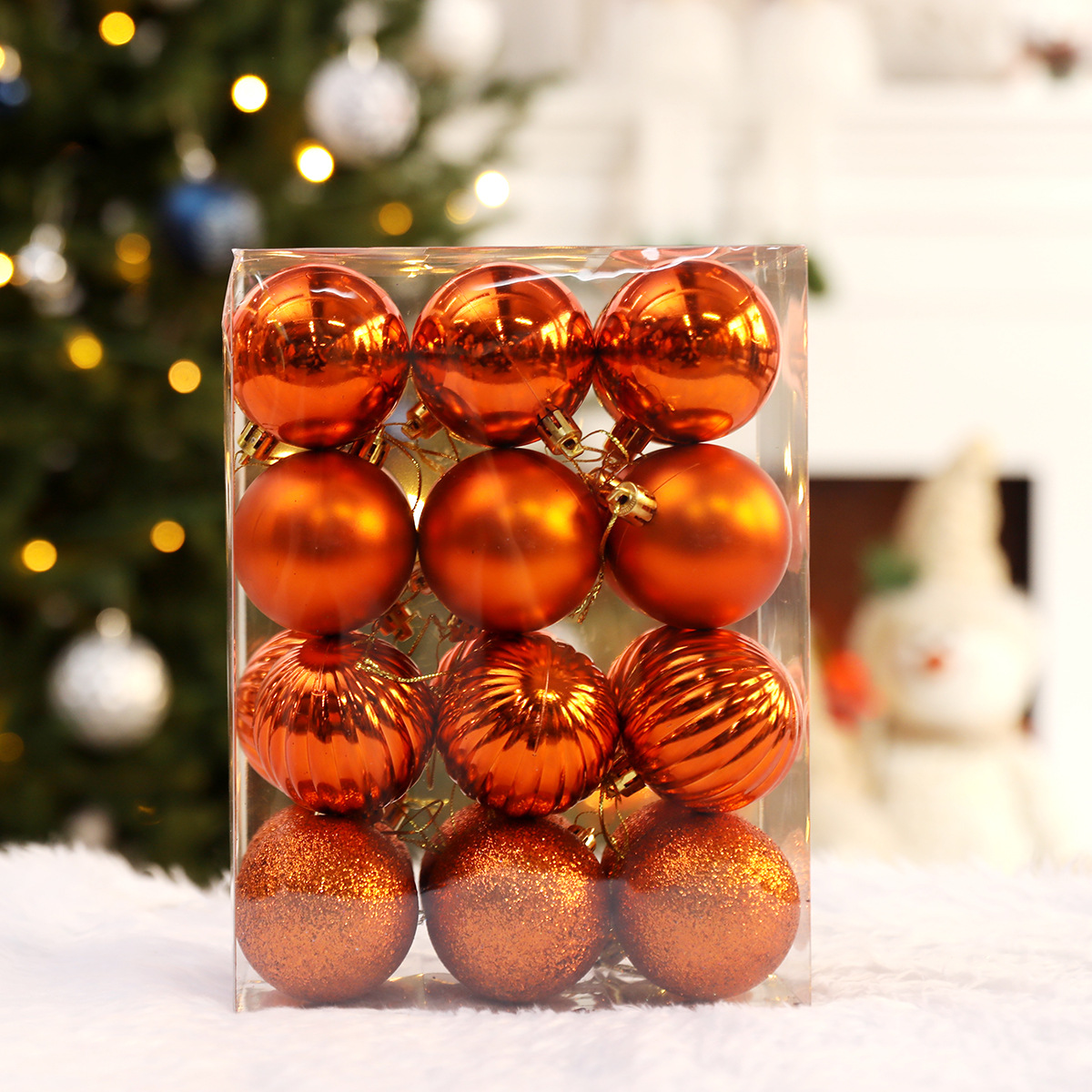 christmas ball 24 pack set electroplating ball christmas tree decorations pendant holiday atmosphere christmas ball Specification drawing