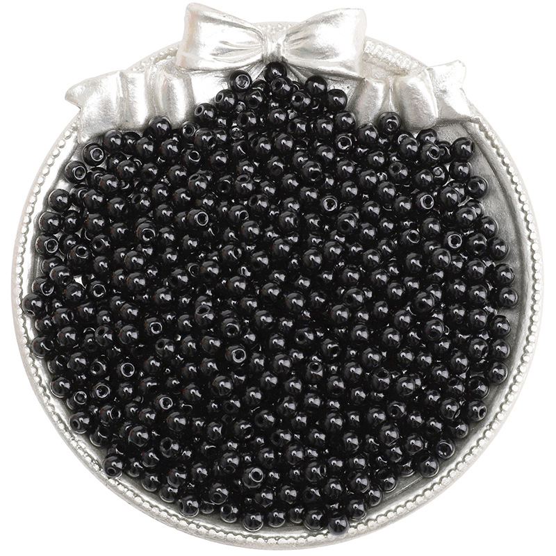 4mm high quality solid color round beads bead handmade diy bracelet necklace bracelet beads keychain pendant loose beads accessories Item Picture