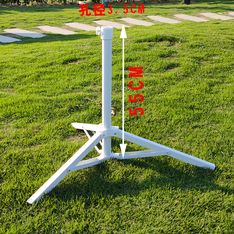 outdoor beach umbrella outdoor sun umbrella advertising umbrella floor umbrella sitting umbrella base iron four-leg paint bracket foldable full figure