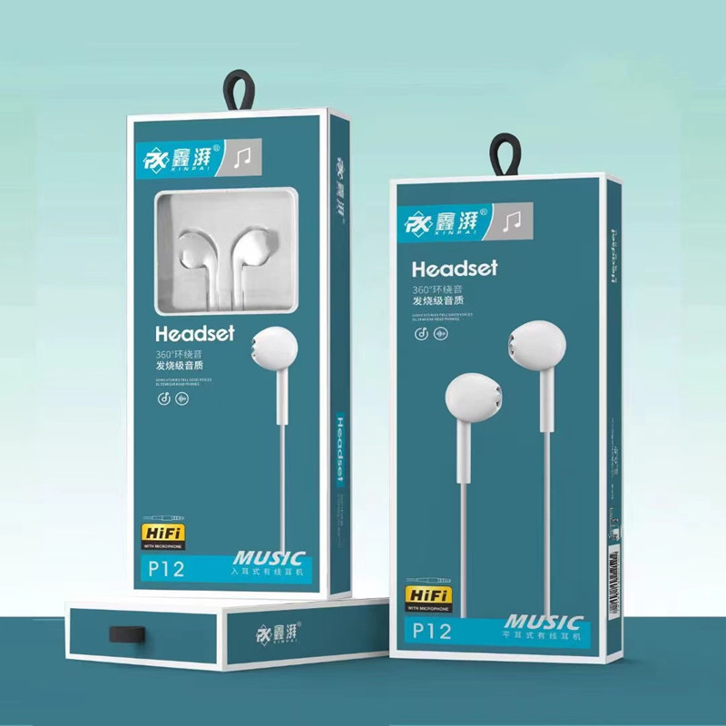digital version type-c fully compatible port headset 3.5 port flat ear in-ear wired window headset wholesale full figure