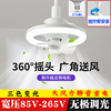 new led bulb shaking head e27 screw fan lamp remote control vacuum suspended dual-use small-size ceiling fan bedroom dining room chandelier details Picture