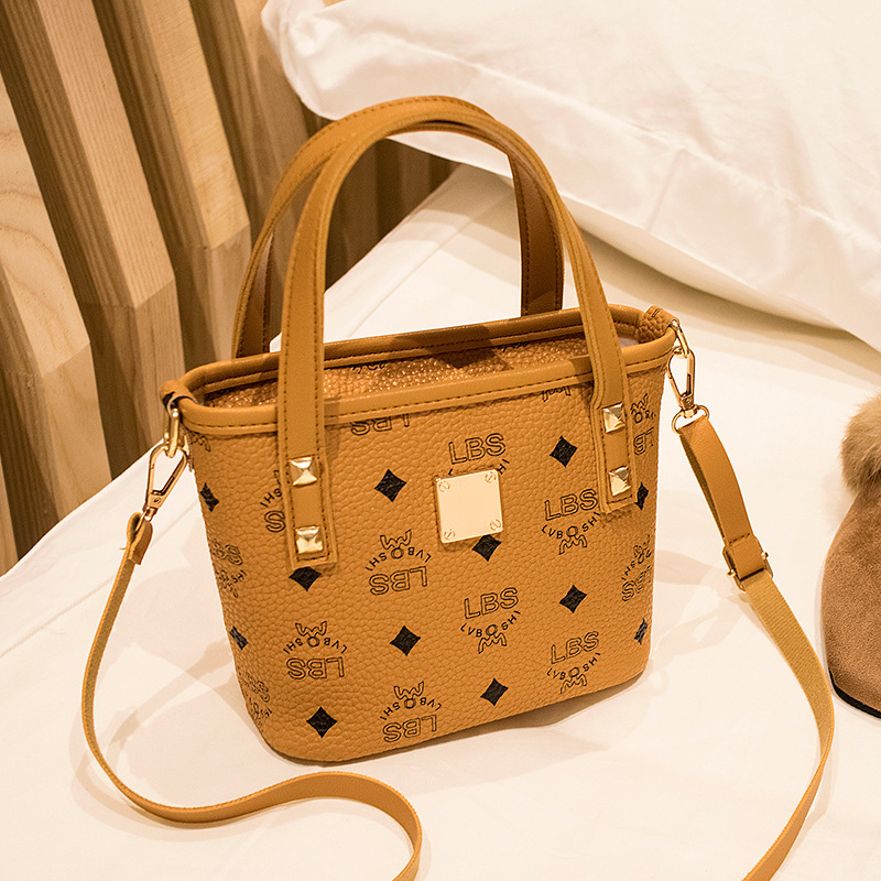 classic bucket bag 2023women handbags european and american retro small handbag fashion women's shoulder bag full figure