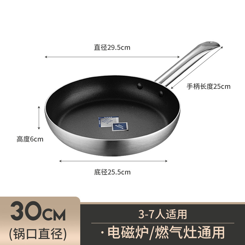 commercial aluminum alloy frying pan flat non-stick pan household egg frying pan griddle teflon steak frying pan Application Scenario