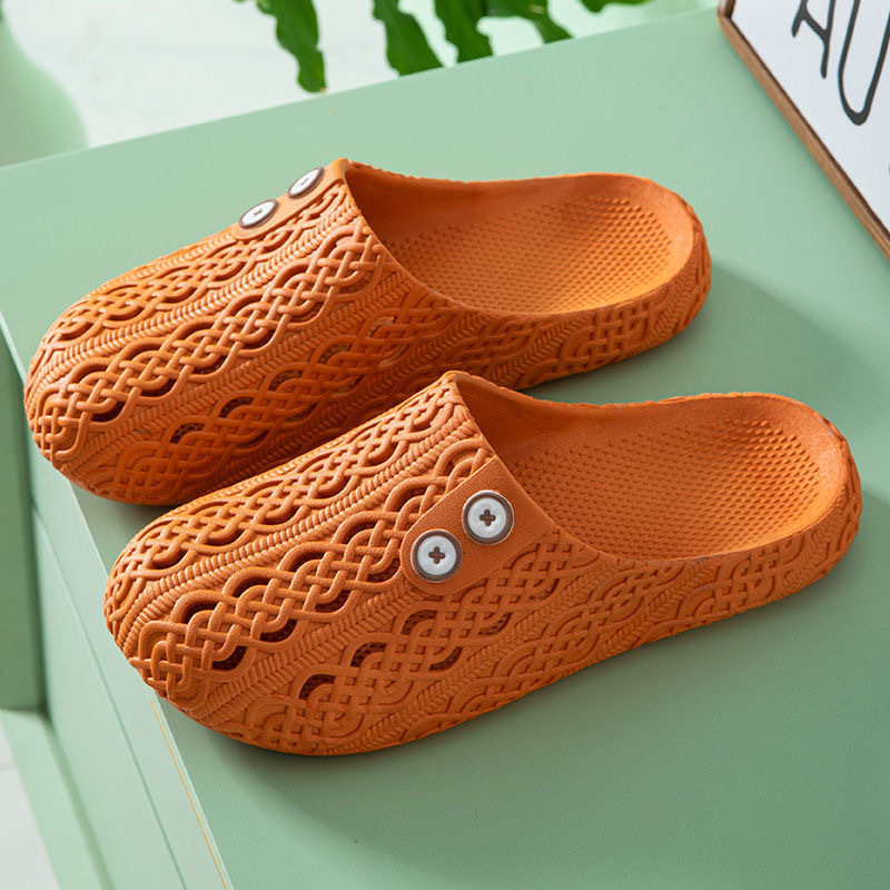 spring and summer hot-selling hole shoes women's korean-style student home outdoor non-slip comfortable hollow breathable slippers wholesale delivery full figure