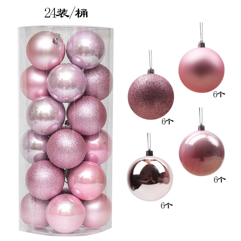 christmas decorating ball electroplating plastic ball 3468cm barrel christmas ball mall suspended ceiling christmas tree pendant hanging ball details Picture