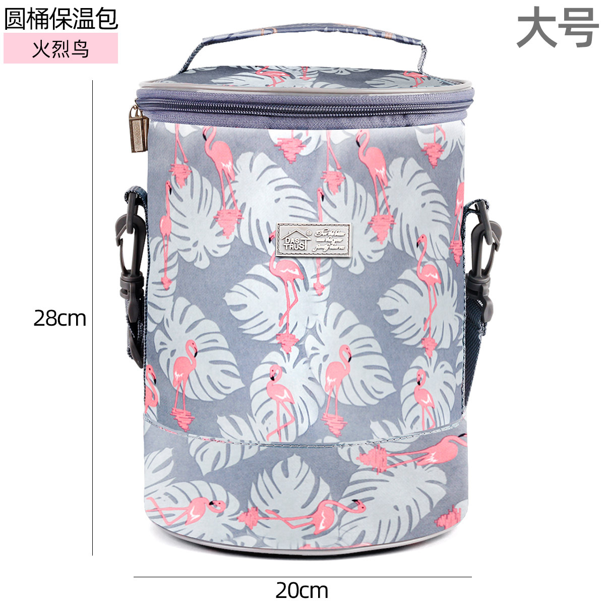 lunch box bag insulated tote round aluminum foil thickening office worker cloth bag packed lunch student lunch bag hand carrying full figure