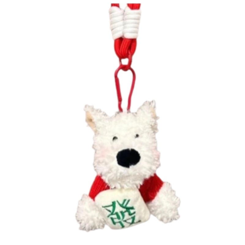 popular blind west highland pendant scrawl puppy key chain accessories creative doll bag hanging dog pendant small gift Item Picture