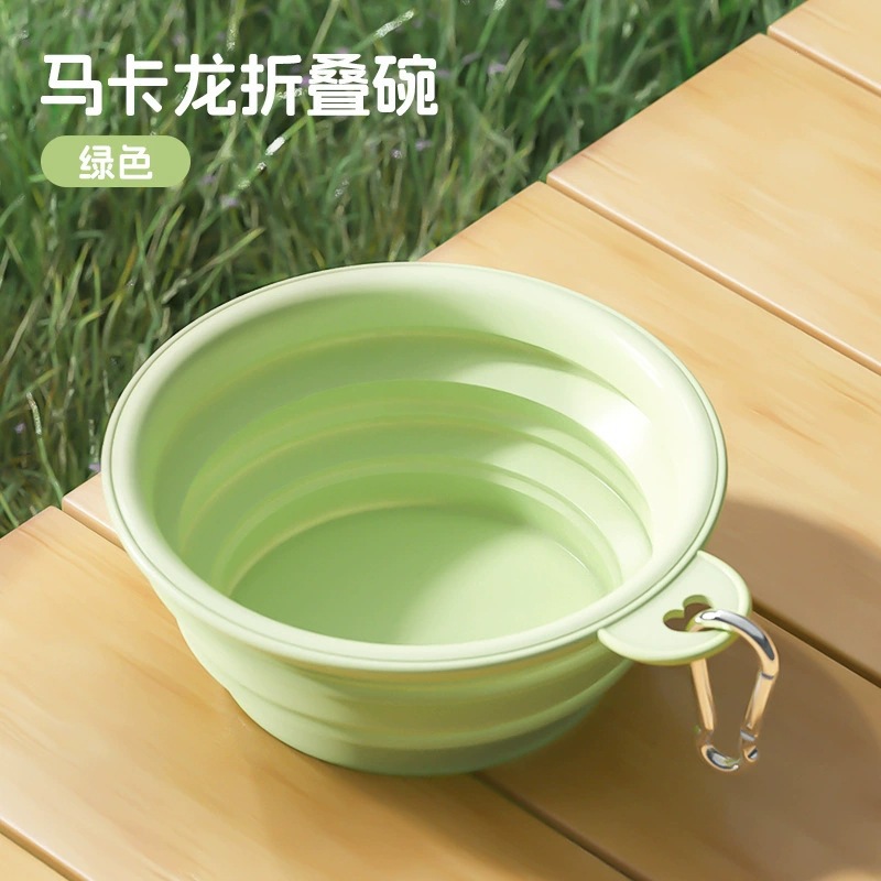 folding bowl for pet silicone bowl travel out drinking bowl portable dog bowl outdoor drinking water dogs and cats diet basin Item Picture