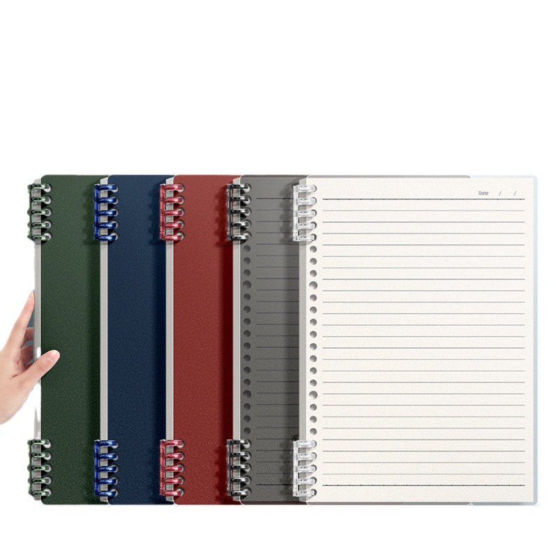 b5 black and white loose spiral notebook student good-looking ins notebook book a4 removable 26 holes thickened coil notebook Item Picture