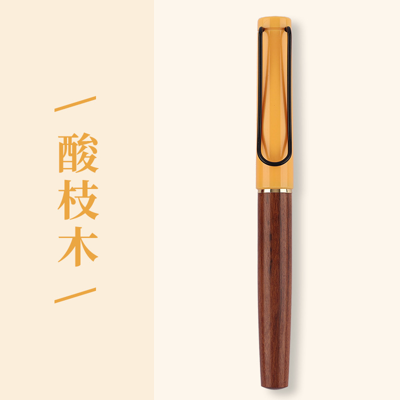 factory wholesale vintage wooden penholder craft pen student gift calligraphy practice ink sac pen can carve writing Item Picture