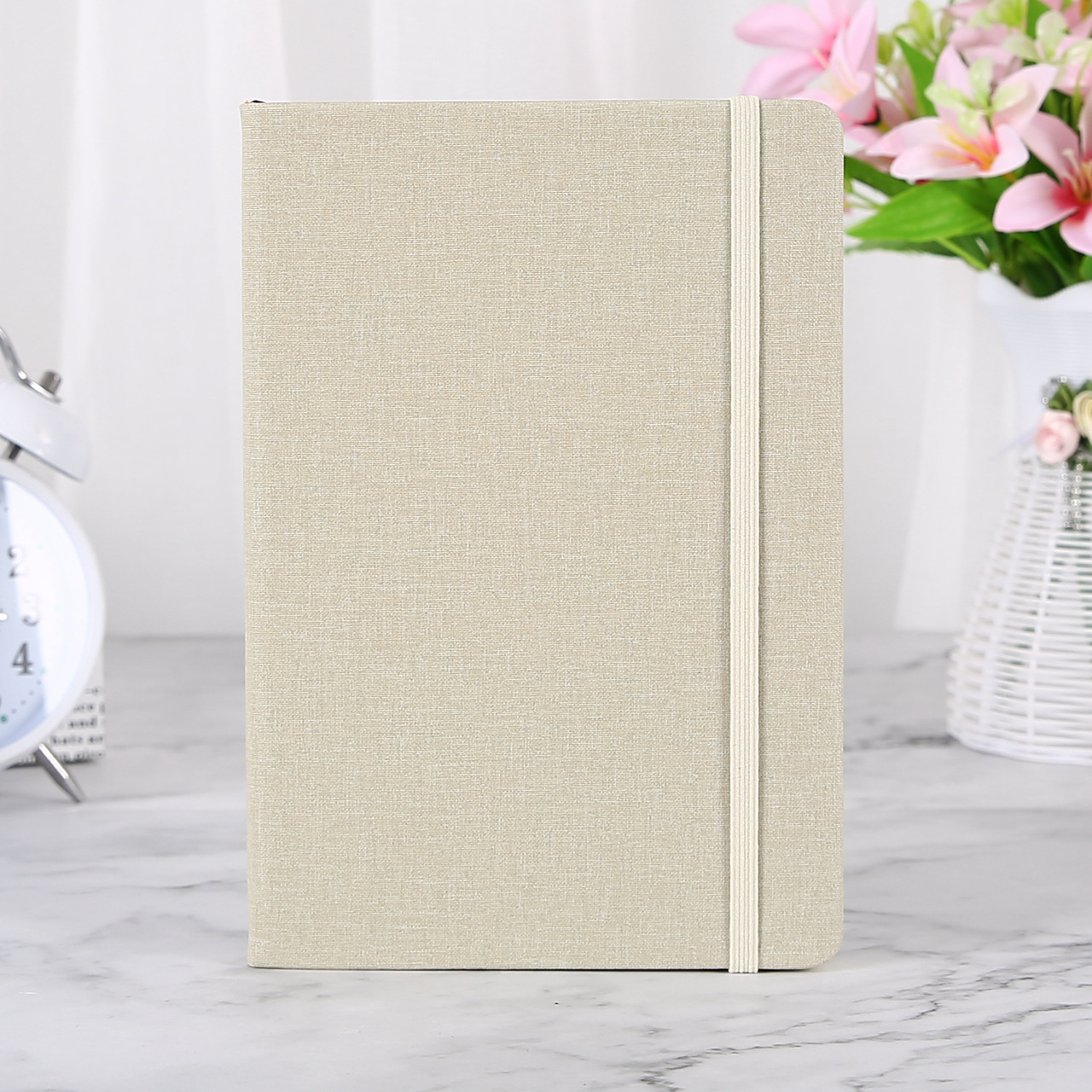 a5 hard leather strap notebook thickening minimalist business office high-end appearance pu diary book spot notepad full figure