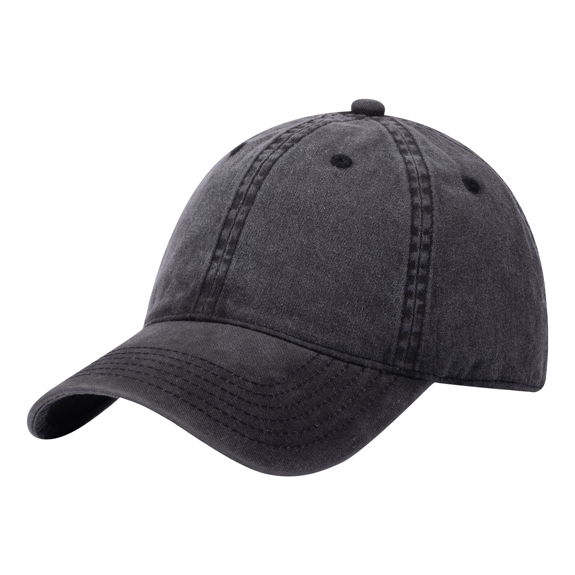 solid color niche american retro washed distressed baseball cap cross-border european and american light board peaked cap sun protection for men and women hat Specification drawing