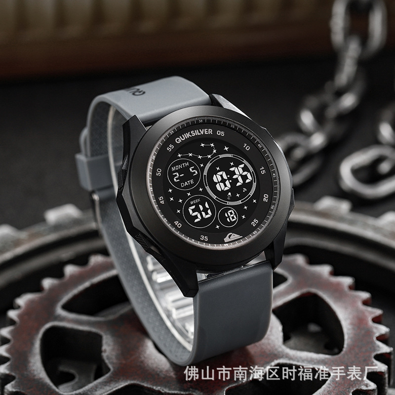 fashion men's outdoor electronic sports watch multi-function cold light digital round led electronic watch for teenagers Item Picture
