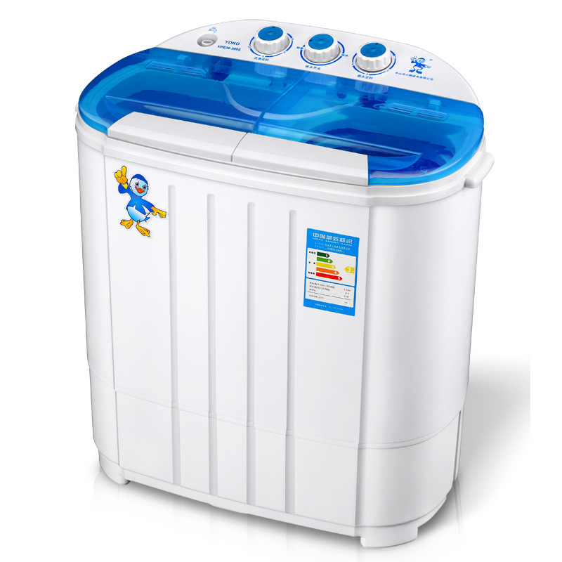 [one piece dropshipping factory direct sales] double barrel household washing machine small semi-or full-automatic double cylinder washing machine full figure
