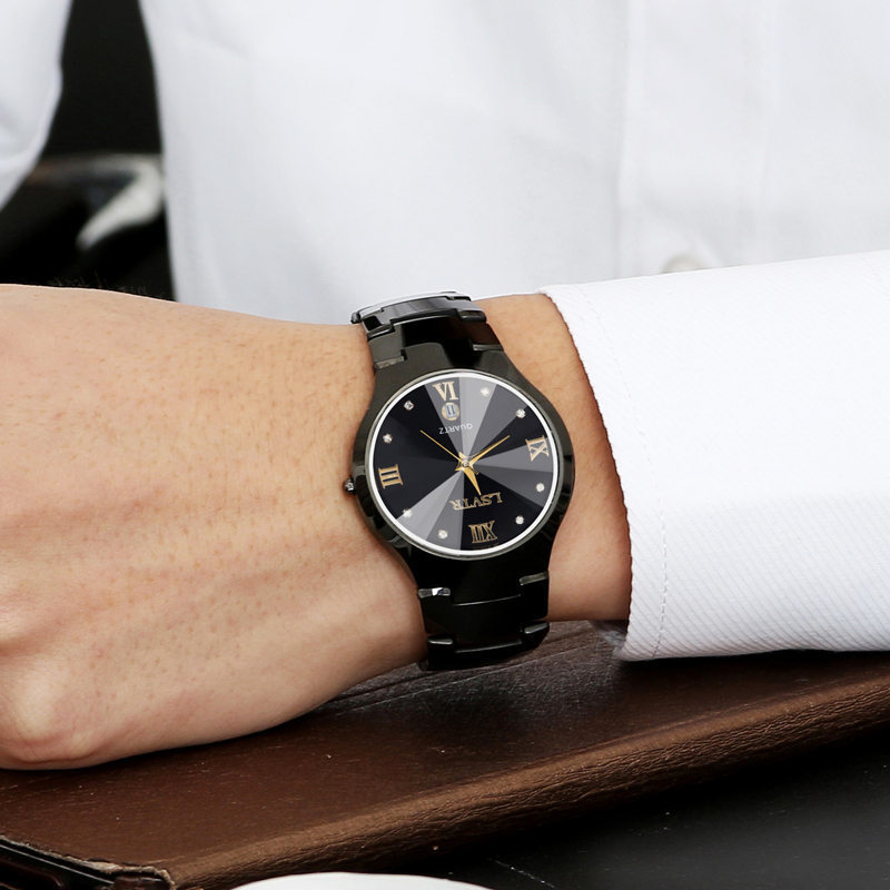 online hot sale tiktok watch women's men's watch tungsten steel color men's quartz calendar watch women's couple student's watch full figure