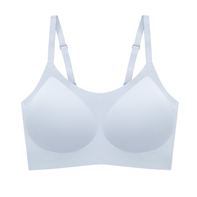 2022 cloud seamless underwear women's same thin adjustable shoulder strap fixed cup sports non-size bra Item Picture