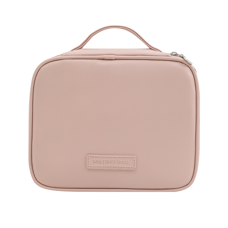 new cosmetic bag skin feeling pu leather portable travel portable storage wash bag large capacity factory wholesale customized logo Specification drawing
