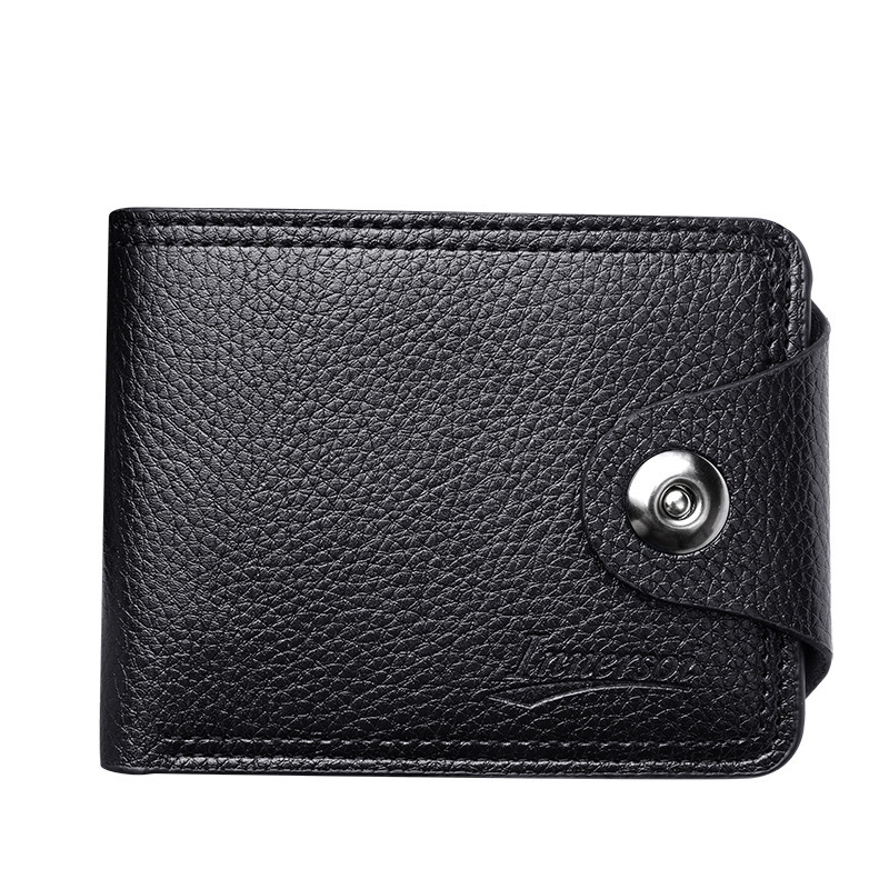 men's wallet multiple card slots casual man's wallet short new ticket holder coin purse double line card holder wallet wholesale Item Picture