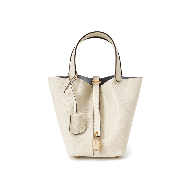 bag hot sale bucket bag genuine leather women's bag vegetable basket bag mummy bag bridal wedding bag light luxury high-grade handbag Application Scenario