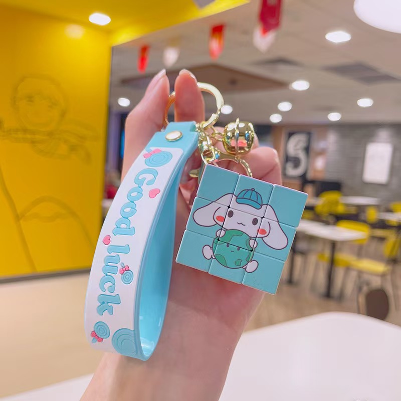 cartoon sanrio cube keychain wholesale clow m handbag pendant doll cute key chain gift exquisite details Picture