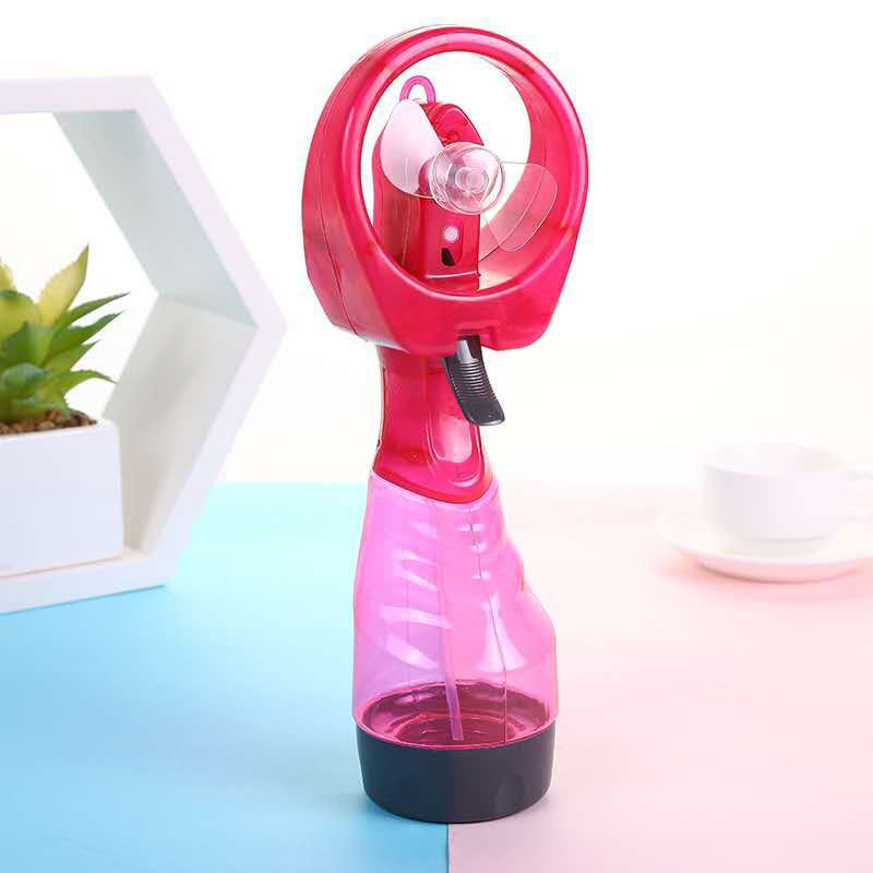 source manufacturer spray fan handheld convenient hand-cranking humidifier mini water spray battery little fan advertising printing Application Scenario