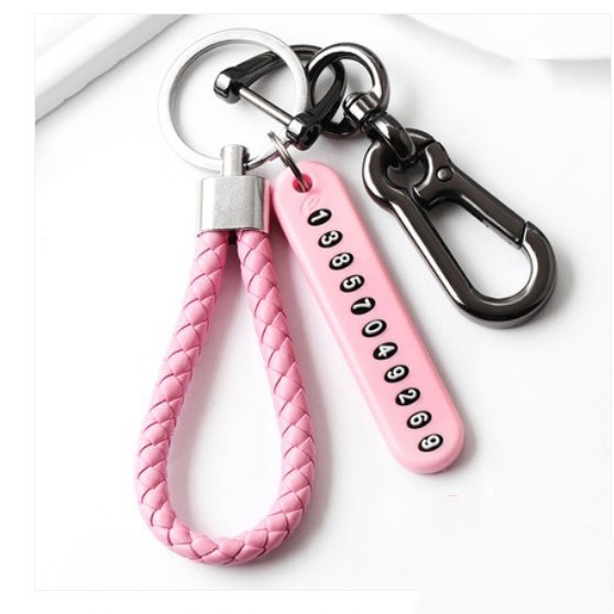 car key anti-lost number plate mobile phone anti-lost number key anti-lost braided rope pendant keychain Application Scenario