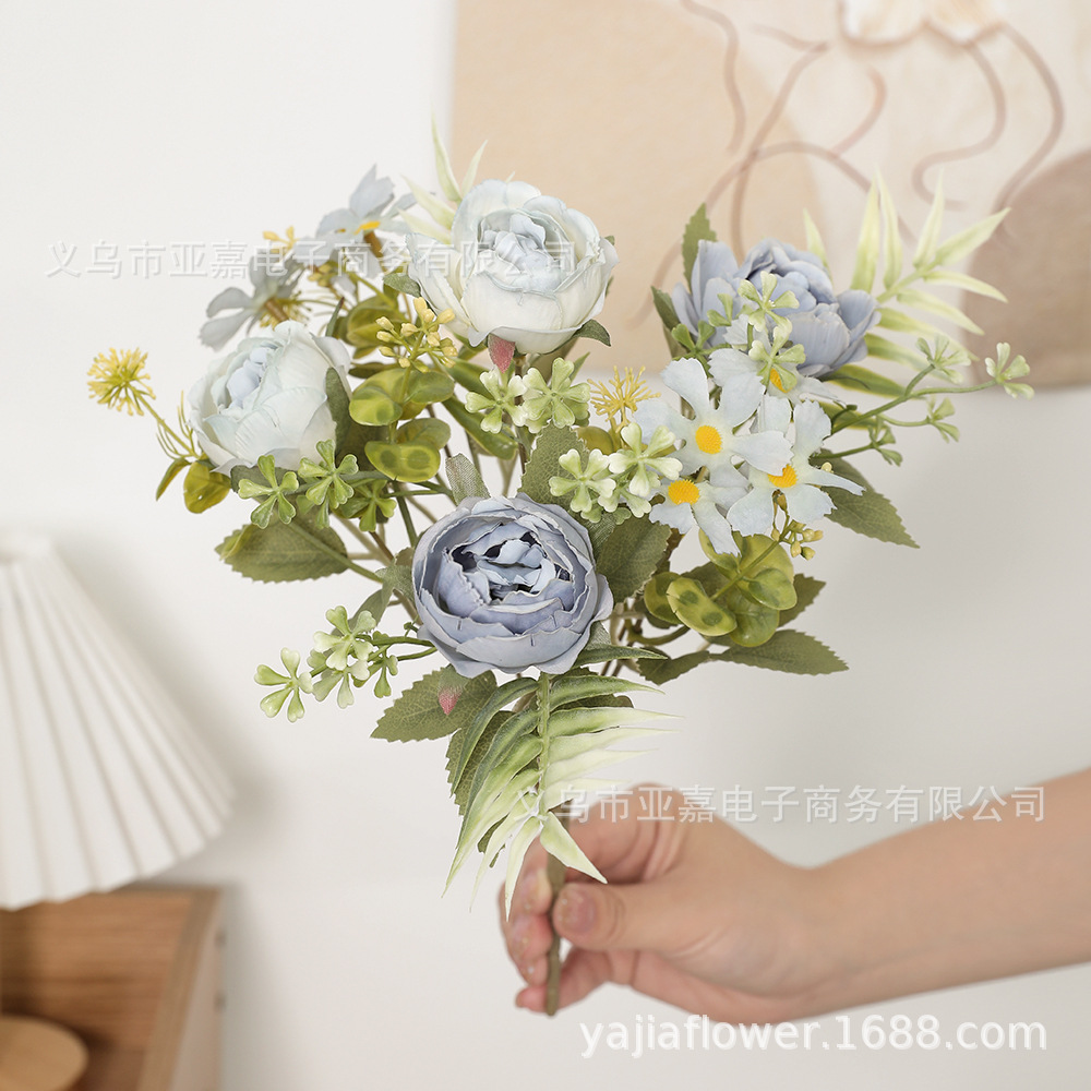 artificial mage peony bouquet home ornamental flower flower arrangement bridal bouquet art decoration pastoral wedding ceremony layout flower material Application Scenario