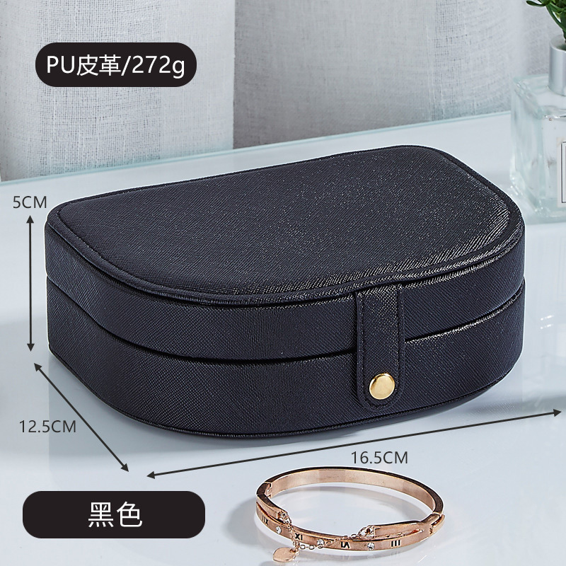 jewelry box multi-layer convenient travel large capacity earrings ear studs ring necklace anti-oxidation hand jewelry storage box details Picture