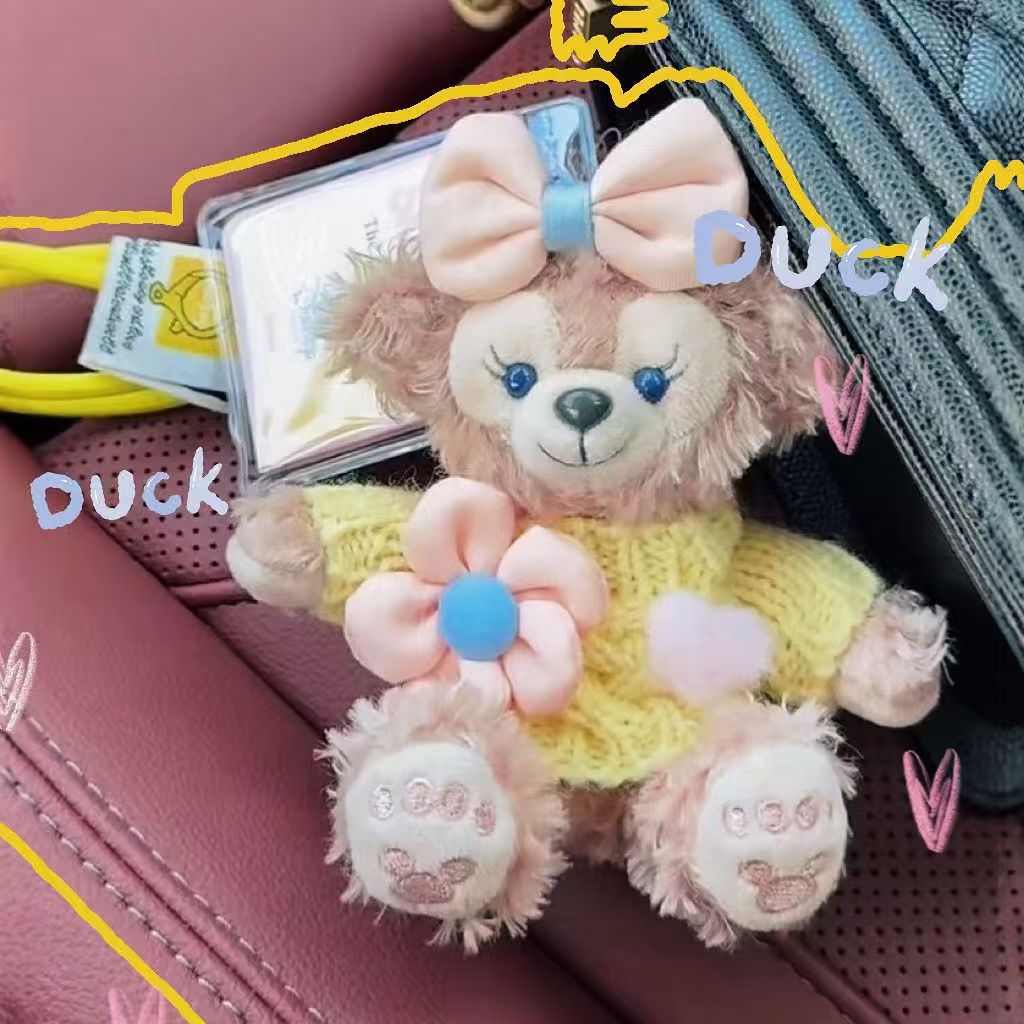 cute autumn and winter shelliemay duffy victory bear bag keychain lanyard plush doll hanger couple's birthday present details Picture