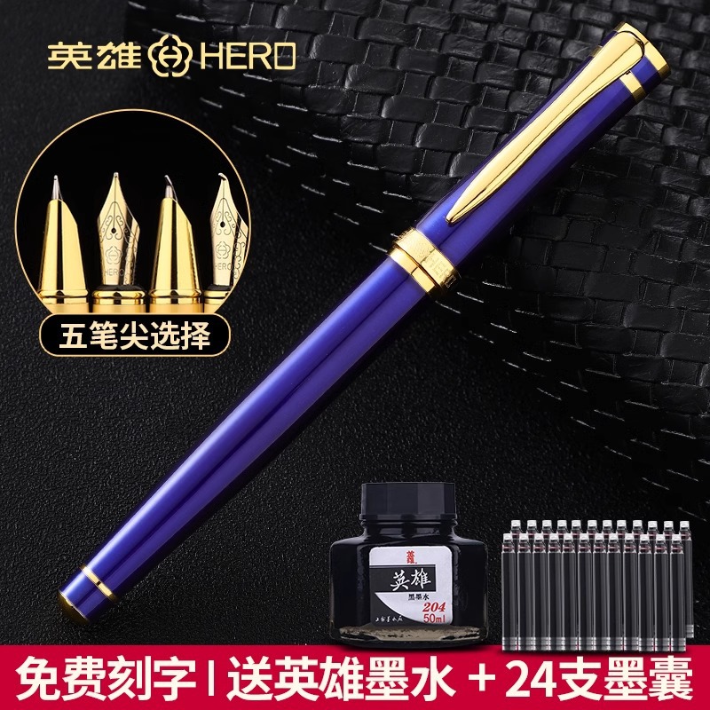 hero hero pen adult men's business office gift art curved tip student writing practice special free lettering Application Scenario