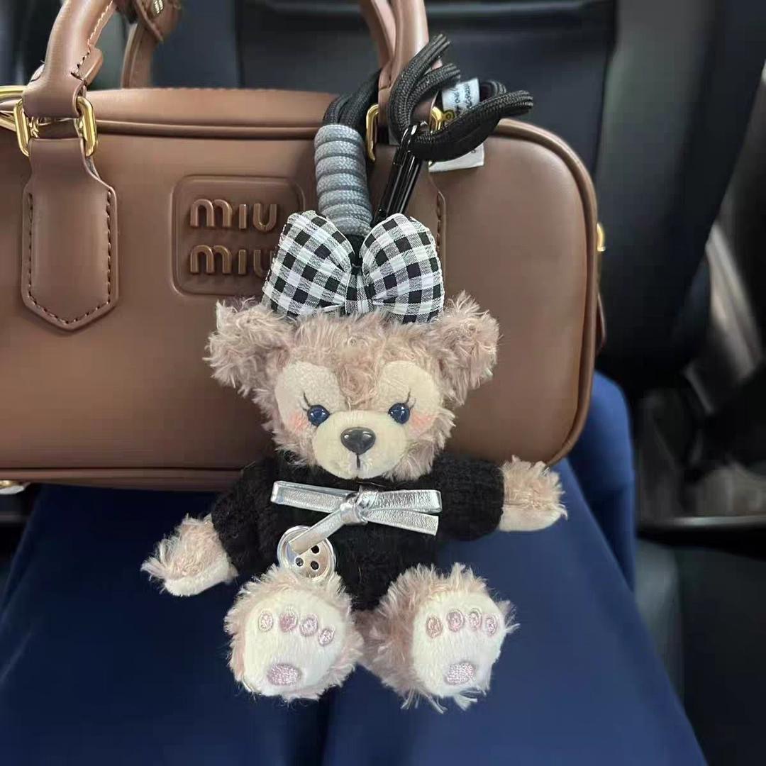 shelliemay pendant doll rose rose car key ring duffy bear sitting plush doll and bag hanging car hanging female details Picture