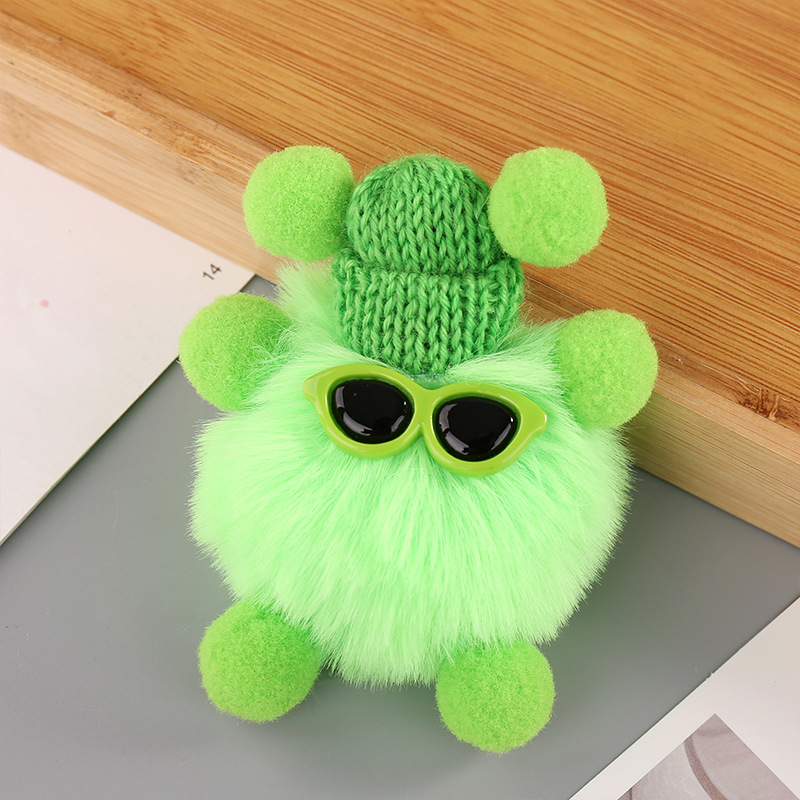 best-seller on douyin colorful plush elf keychain cute cartoon small briquette doll pendant bag ornaments batch Item Picture