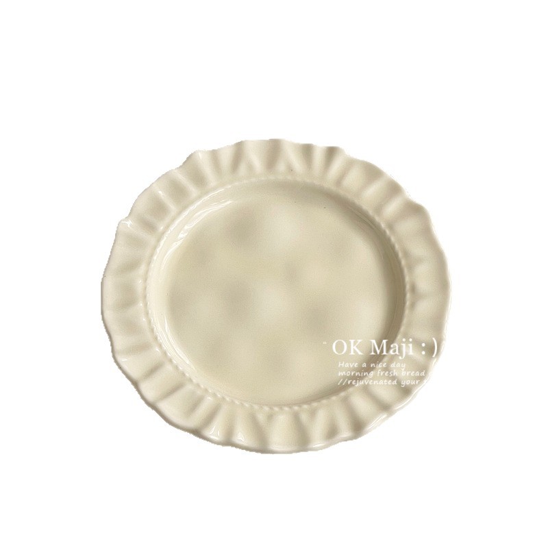 ceramic 6-inch cake dishes household 2025 new plate ins style exquisite beautiful high-grade fruit dessert plate Item Picture