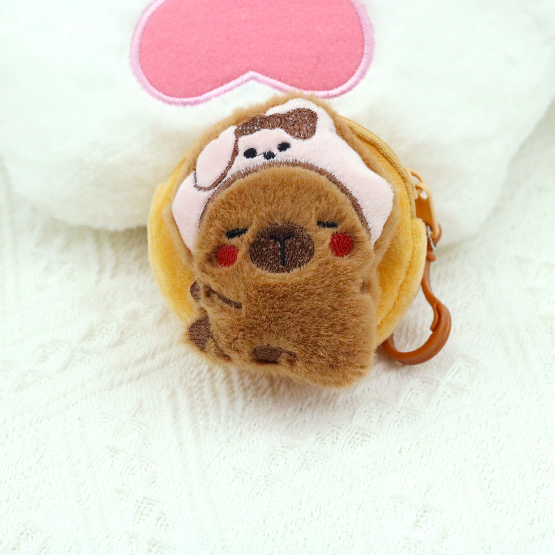 new capabala plush coin purse children cute blind box small gift capybara headset schoolbag mini ornaments full figure