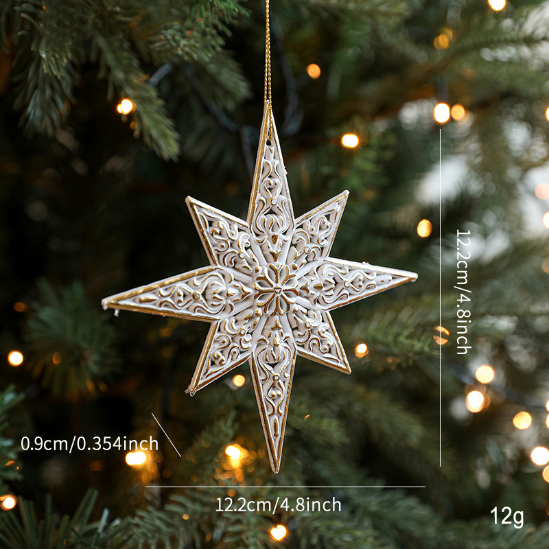 nordic antique platinum edge christmas tree pendant plastic christmas tree decoration christmas decorations show window hangings Item Picture