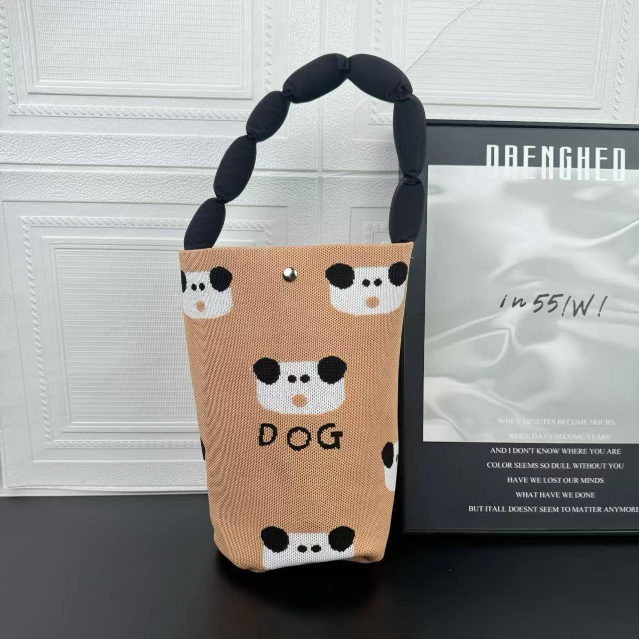 korean style ins new knitted shoulder bag dopamine cartoon cute summer wear crossbody handbag large capacity full figure