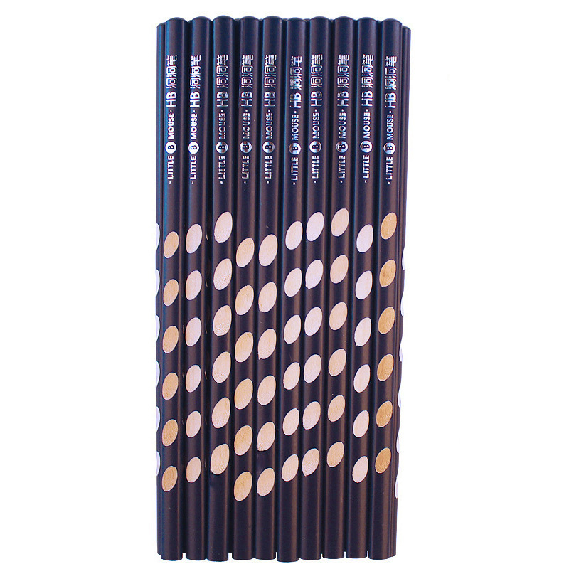 groove pencil 2b sketching pencil hb painting triangle pencil primary school students wholesale correct grip position student stationery Item Picture
