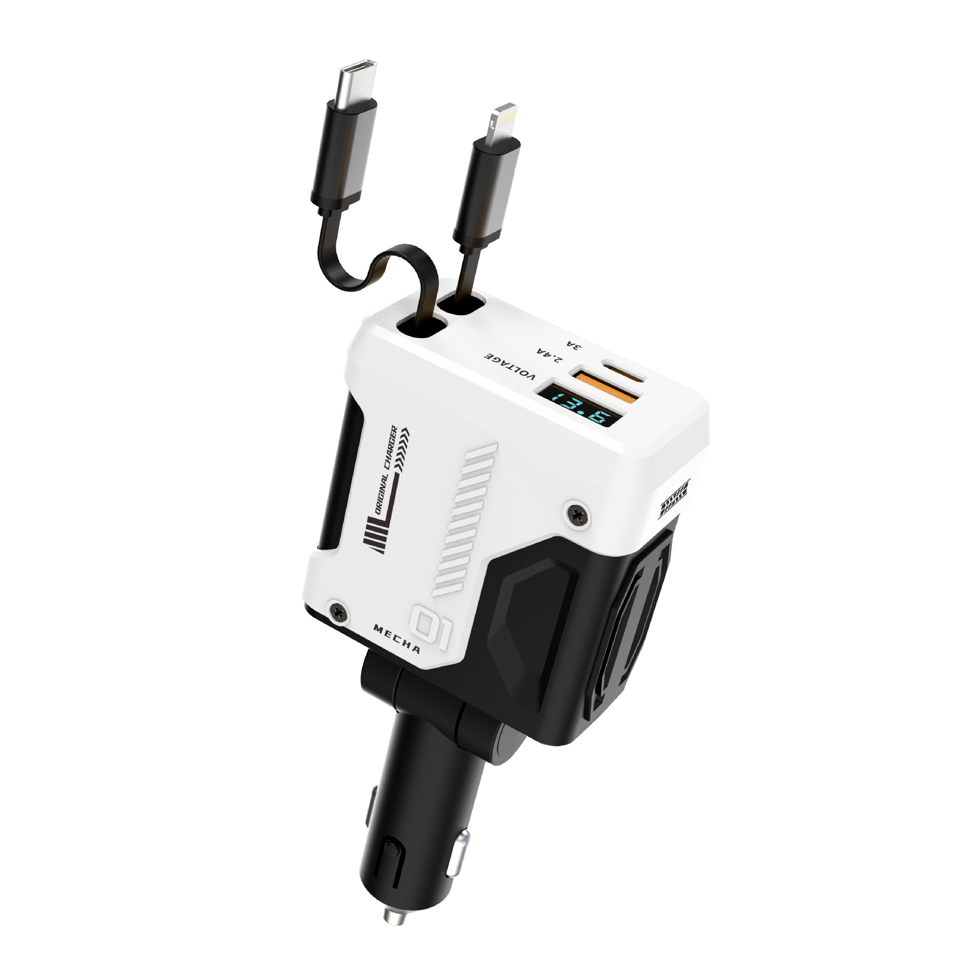 car phone charger 120w super fast charge four in one comes with flexible wire car charger universal car supplies details Picture