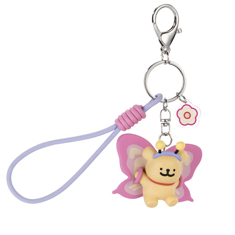new line puppy creative keychain cute pendant couple doll key chain bag pair of ornaments joint name full figure